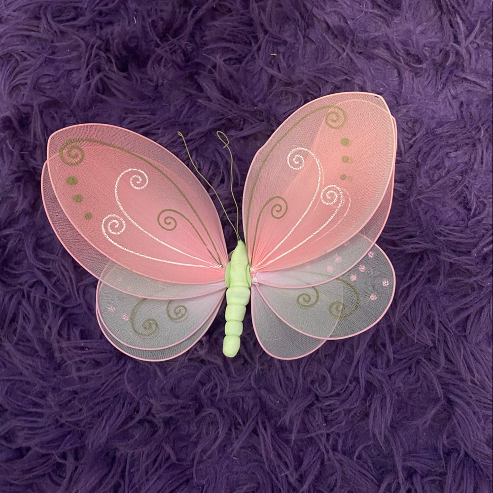 Decorative pink butterfly.